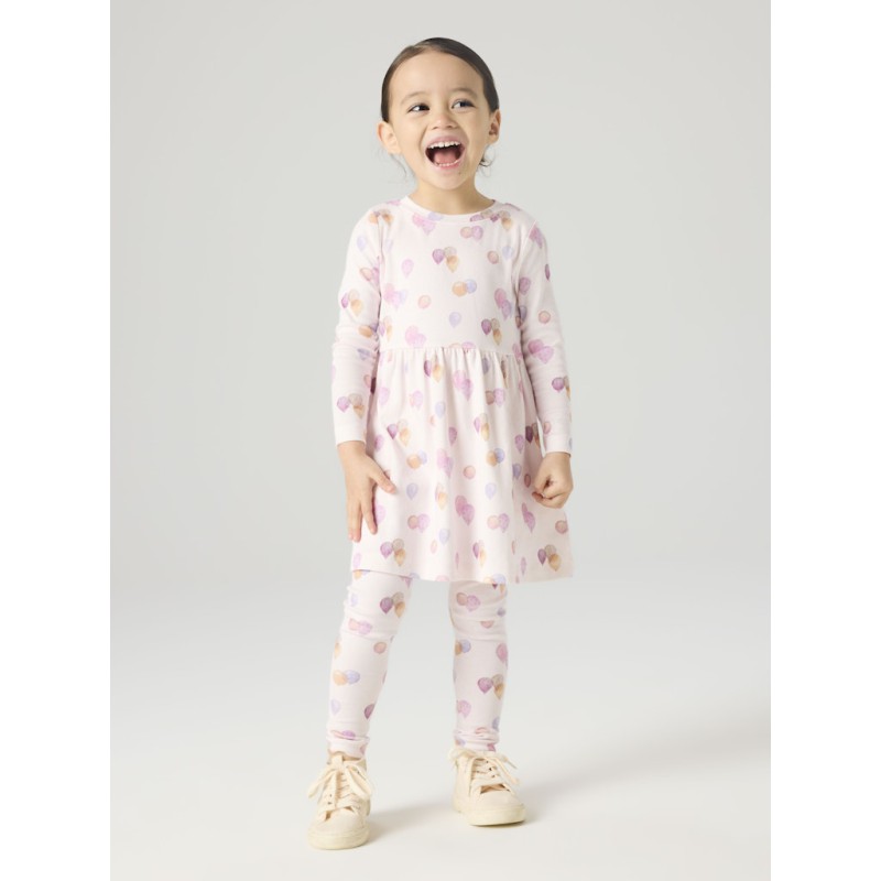 NAME IT Mini Delilah langærmet kjole - Carinaria