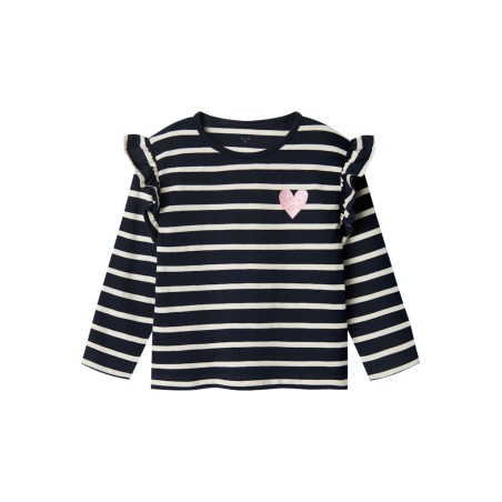 NAME IT Mini Tovelina langærmet regular bluse - Dark Sapphire