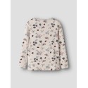 NAME IT Mini Kamelia langærmet x-slim bluse - Peyote Melange