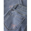 NAME IT Mini Bella mom shaped jeans - Medium Blue Denim / Bow