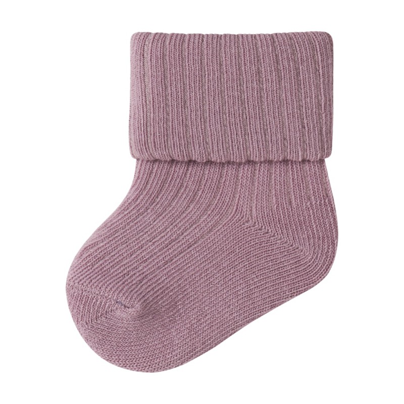 NAME IT Baby Nobba rib strik sokker - Lilas