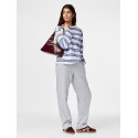 PIECES Chilli højtaljet straight sweatpants - Light Grey Melange