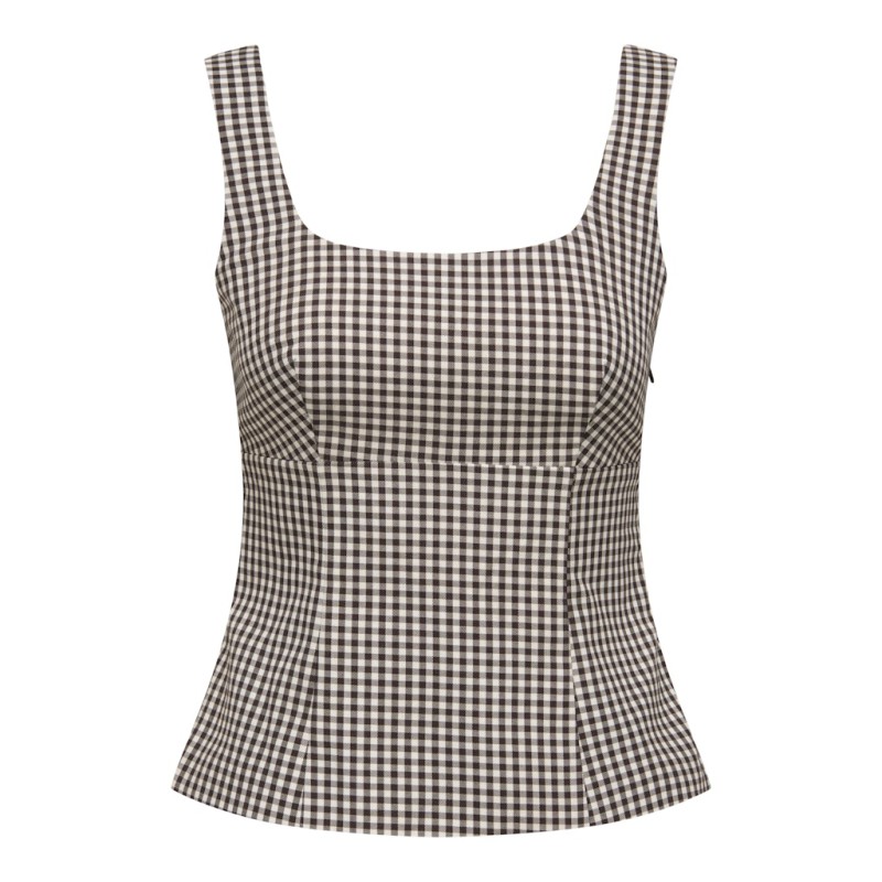 ONLY Noemi strop sløjfe top - Coffee Bean