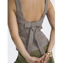 ONLY Noemi strop sløjfe top - Coffee Bean
