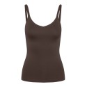 PIECES Plain Singlet - Hot Fudge