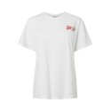 PIECES Poppi kortærmet t-shirt m. print - Bright White