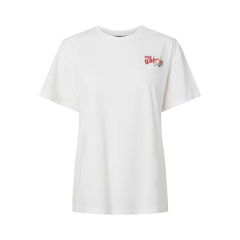 PIECES Poppi kortærmet t-shirt m. print - Bright White