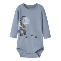 NAME IT BABY Karse langærmet body - Ashley Blue
