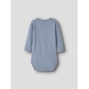 NAME IT BABY Karse langærmet body - Ashley Blue