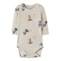 NAME IT BABY Karlos langærmet body - Peyote Melange