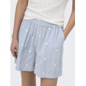 JDY Fia embroridery shorts - Cashmere Blue