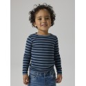 NAME IT Mini Banio langærmet x-slim bluse - Dark Sapphire