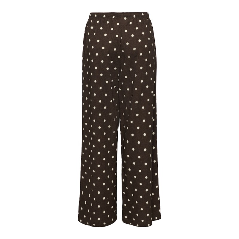 JDY Debbie new loose bukser - Coffee Bean w. SANDSHELL DOT