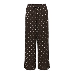 JDY Debbie new loose bukser - Coffee Bean w. SANDSHELL DOT