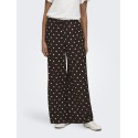 JDY Debbie new loose bukser - Coffee Bean w. SANDSHELL DOT