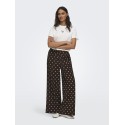 JDY Debbie new loose bukser - Coffee Bean w. SANDSHELL DOT