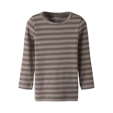 NAME IT Mini Banio langærmet x-slim bluse - Morel