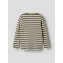NAME IT Mini Banio langærmet x-slim bluse - Dusty olive