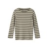 NAME IT Mini Banio langærmet x-slim bluse - Dusty olive