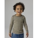 NAME IT Mini Banio langærmet x-slim bluse - Dusty olive