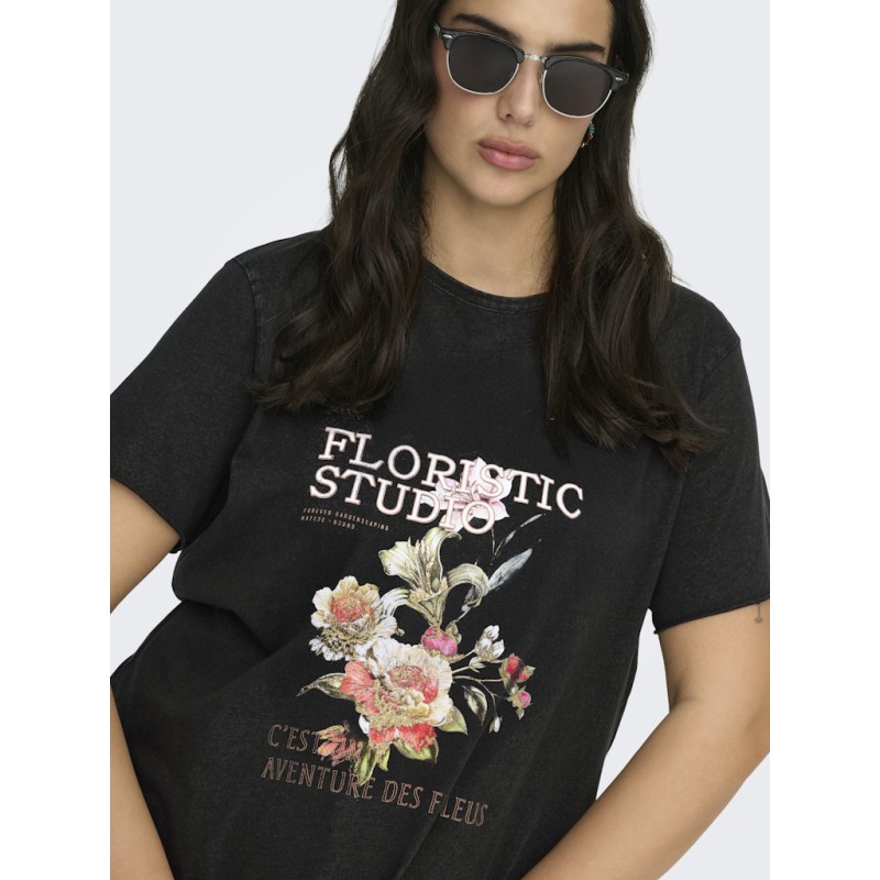 ONLY CARMAKOMA Lucy t-shirt - Black Floristic studio