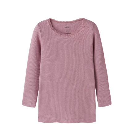 NAME IT MINI Kab langærmet bluse - Lilas