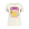 ONLY CARMAKOMA Night kortærmet t-shirt - Cannoli Cream SUMMER