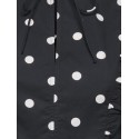ONLY Kai peplum flæse top - Black / White Dots