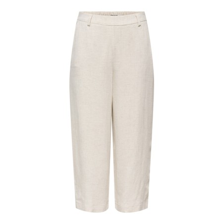 ONLY Siesta højtaljede Hør culotte bukser - Moonbeam