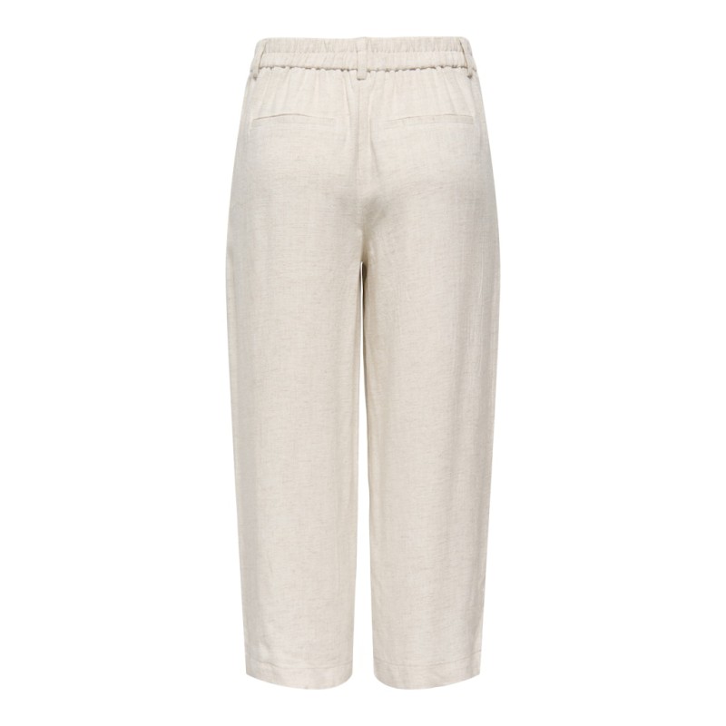 ONLY Siesta højtaljede Hør culotte bukser - Moonbeam
