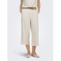 ONLY Siesta højtaljede Hør culotte bukser - Moonbeam