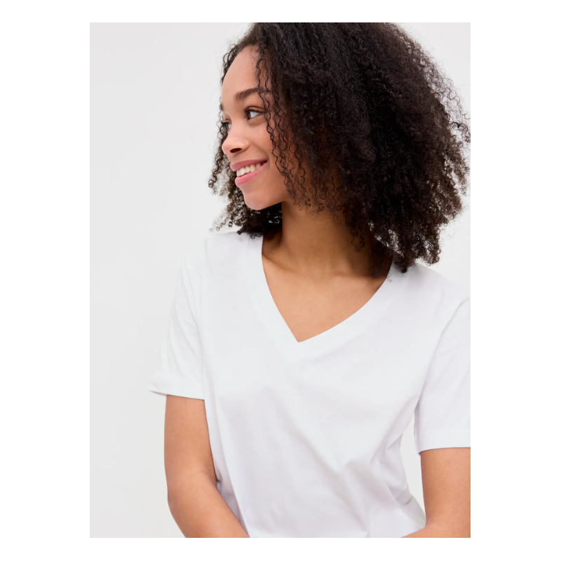 JJXX Annie kortærmeret v-neck t-shirt - Bright White