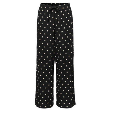 JDY Debbie new loose bukser - Black w. SANDSHELL DOT