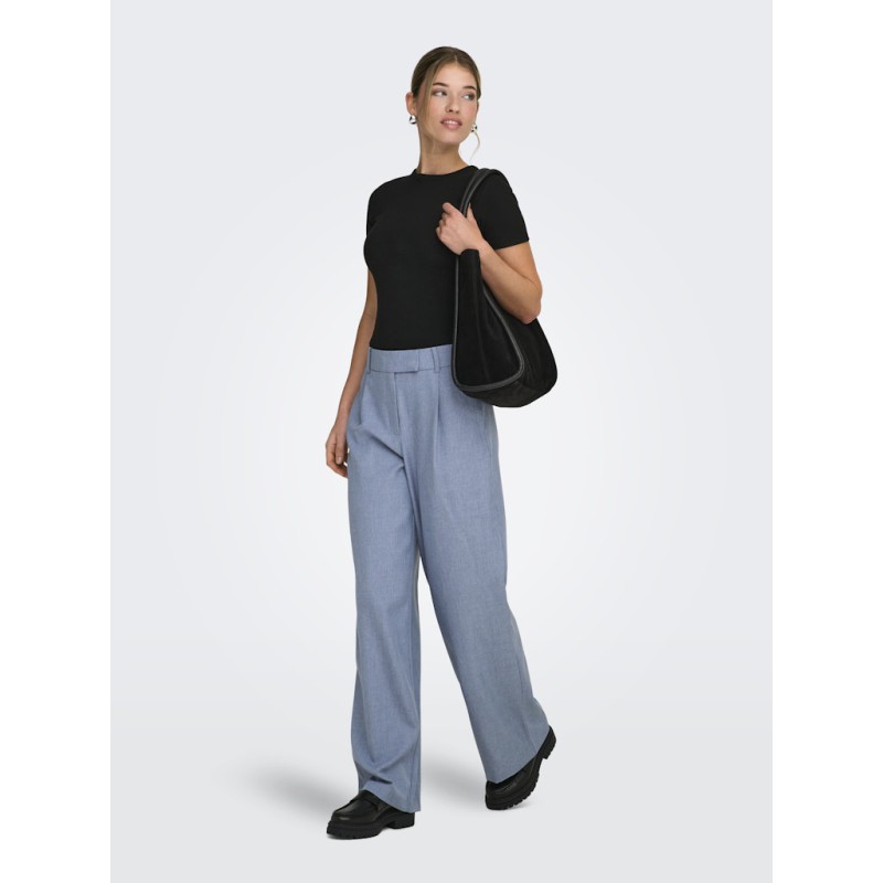 ONLY Linda højtaljede straight bukser - Vintage Indigo Melange