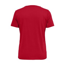 ONLY CARMAKOMA Night kortærmet t-shirt - Barbados Cherry Moment W. White Bloom