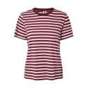 PIECES Ria kortærmet multicolor stribet t-shirt - Tawny Port / ROSEATE SPOONBILL