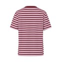 PIECES Ria kortærmet multicolor stribet t-shirt - Tawny Port / ROSEATE SPOONBILL