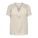 ONLY CARMAKOMA Selasi kortærmet t-shirt - Pumice Stone