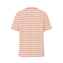 PIECES Ria kortærmet multicolor stribet t-shirt - French Vanilla / Sea Pink