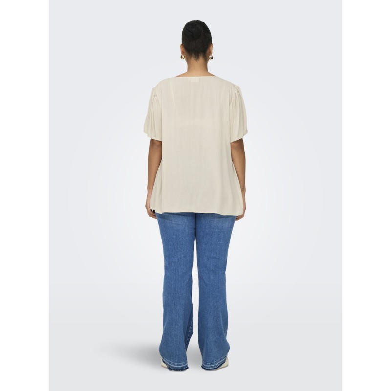 ONLY CARMAKOMA Selasi kortærmet t-shirt - Pumice Stone