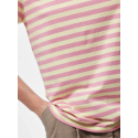 PIECES Ria kortærmet multicolor stribet t-shirt - French Vanilla / Sea Pink