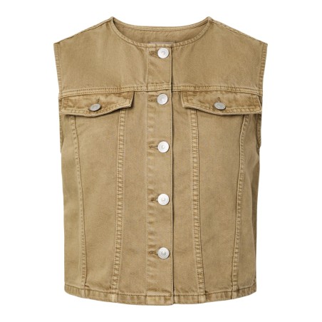PIECES Kate denim vest - Cedar