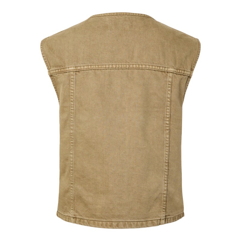 PIECES Kate denim vest - Cedar