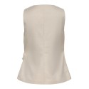 ONLY Baia ærmeløs hør wrap vest - Chateau Gray MELANGE