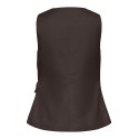 ONLY Baia ærmeløs hør wrap vest - Coffee Bean