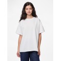 PIECES Skylar kortærmet oversized t-shirt - Bright White