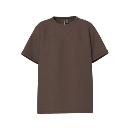 PIECES Skylar kortærmet oversized t-shirt - Hot Fudge