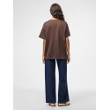 PIECES Skylar kortærmet oversized t-shirt - Hot Fudge