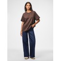 PIECES Skylar kortærmet oversized t-shirt - Hot Fudge