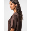 PIECES Skylar kortærmet oversized t-shirt - Hot Fudge